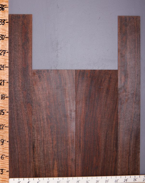 Musical Marbled Claro Walnut Acoustic Back and Side Set 27"1/4 X 34" X .160" (NWT-8866C) Bookmatched Back - 17"1/4 X 23" X .160" 2 Sides - 9"3/4 X 34" X .160"