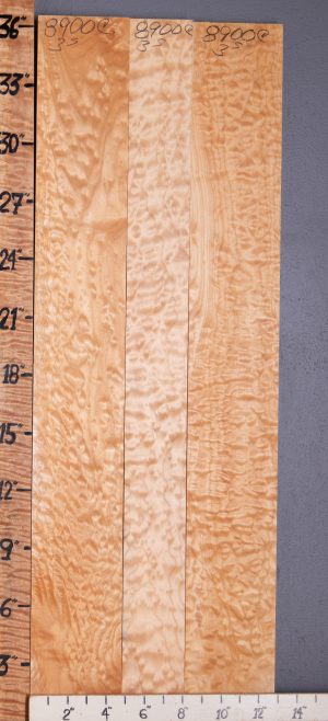 Musical Quilted Maple Lumber 3 Board Set 12"3/4 X 36" X 4/4 (NWT-8900C)