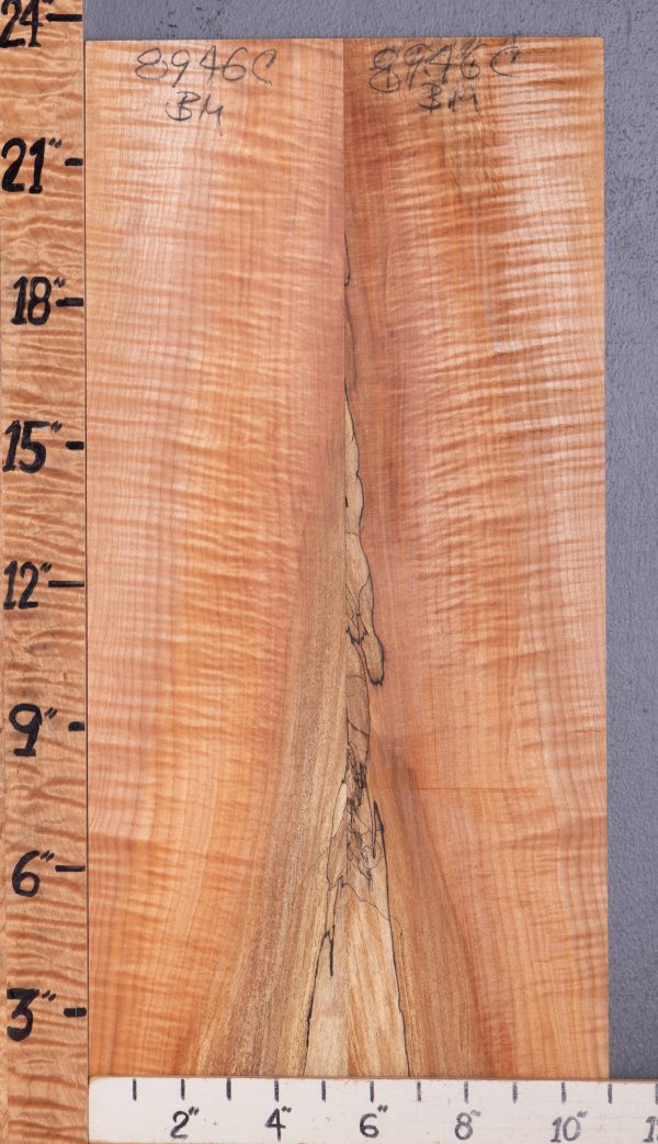 5A Spalted Curly Maple Bookmatch Microlumber 10"3/8 X 23" X 3/8 (NWT-8946C)