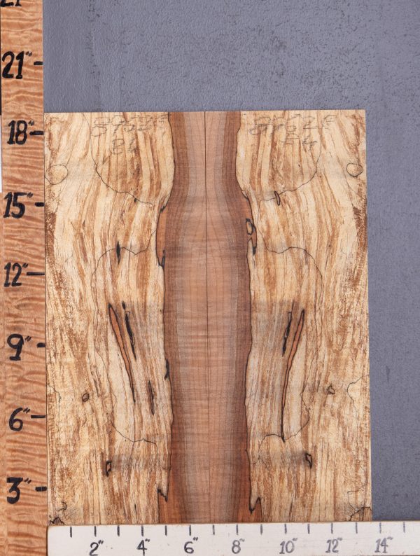 5A Spalted Curly Maple Bookmatch Microlumber 13"1/2 X 18" X 1/2 (NWT-8962C)
