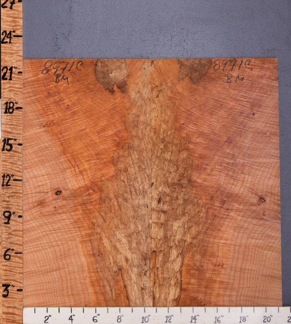 5A Spalted Curly Maple Bookmatch Microlumber 21"1/4 X 22" X 3/8 (NWT-8971C