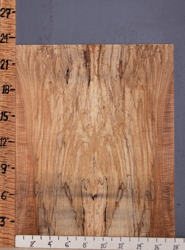 5A Spalted Curly Maple Bookmatch Microlumber 18" X 23" X 3/8 (NWT-8974C)