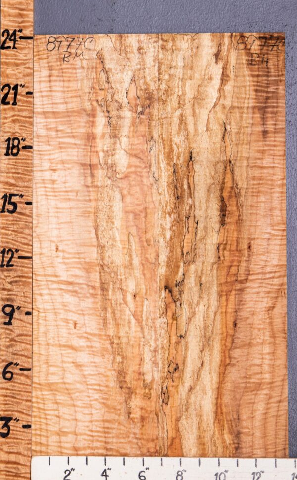 5A Spalted Curly Maple Bookmatch Microlumber 13"1/2 X 24" X 3/8 (NWT-8977C) - Image 2