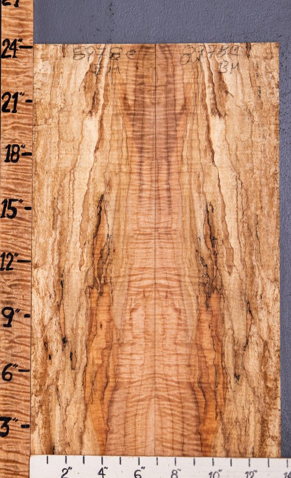 5A Spalted Curly Maple Bookmatch Microlumber 13"1/2 X 24" X 3/8 (NWT-8978C)