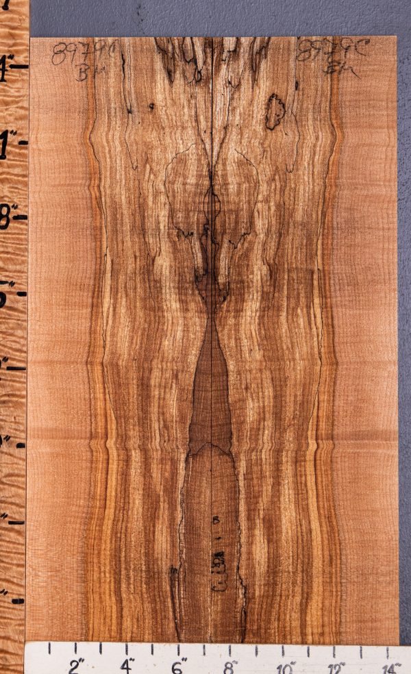 5A Spalted Curly Maple Bookmatch Microlumber 14"1/2 X 25" X 3/8 (NWT-8979C)