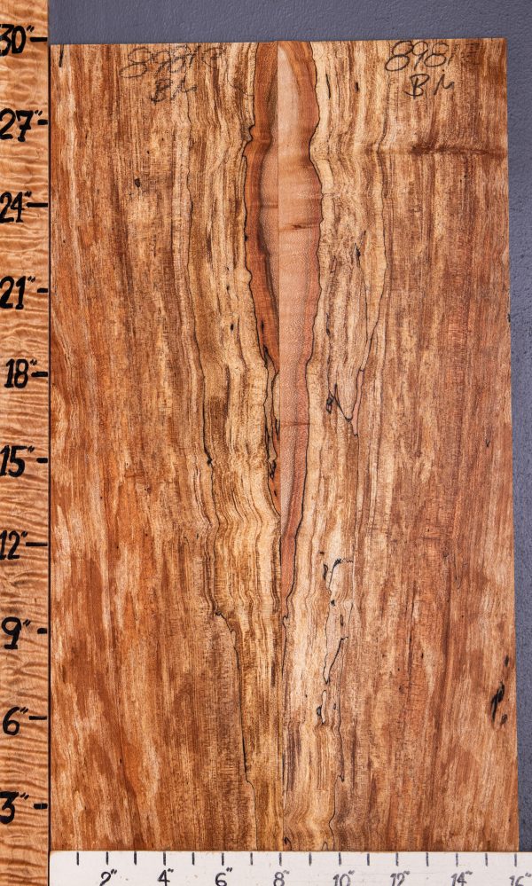 5A Spalted Curly Maple Bookmatch Microlumber 16" X 29" X 3/8 (NWT-8981C)
