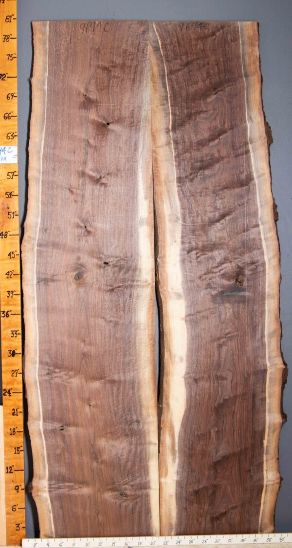 5A Marbled Curly Claro Walnut Bookmatch 36" X 80" X 4/4" (NWT-9694C) - Image 2