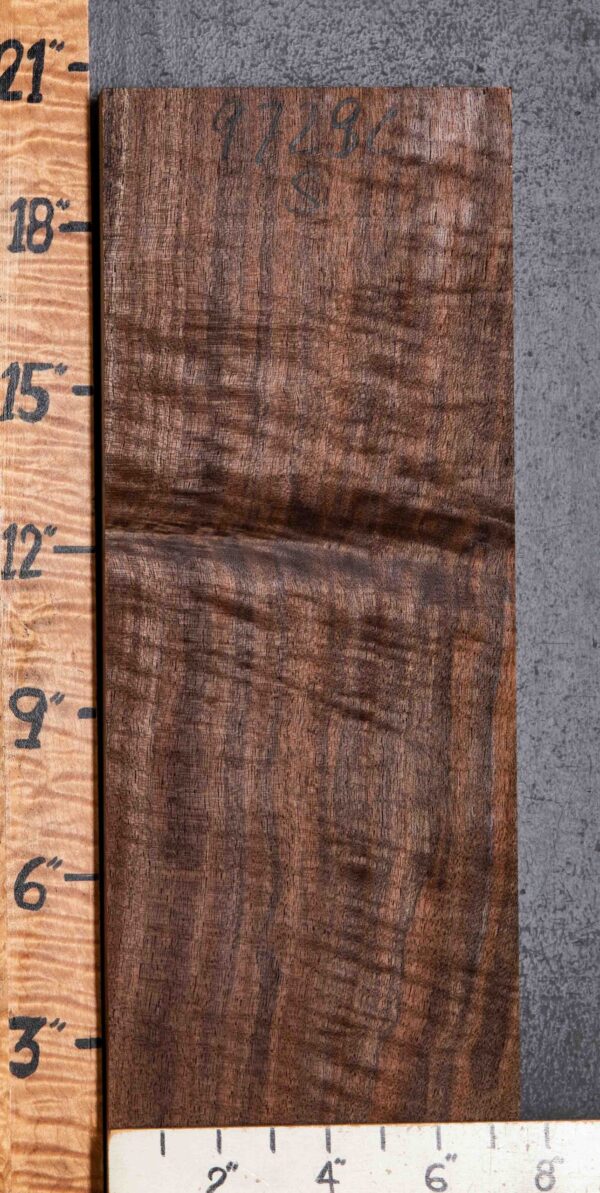 5A Block Marbled Curly Claro Walnut 7"1/2 X 20" X 1"1/2 (NWT-9729C) - Image 2