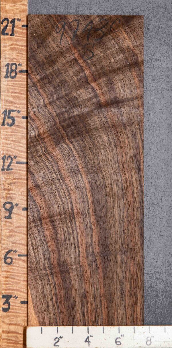 5A Block Marbled Curly Claro Walnut 7"1/2 X 21" X 1" (NWT-9743C) - Image 2