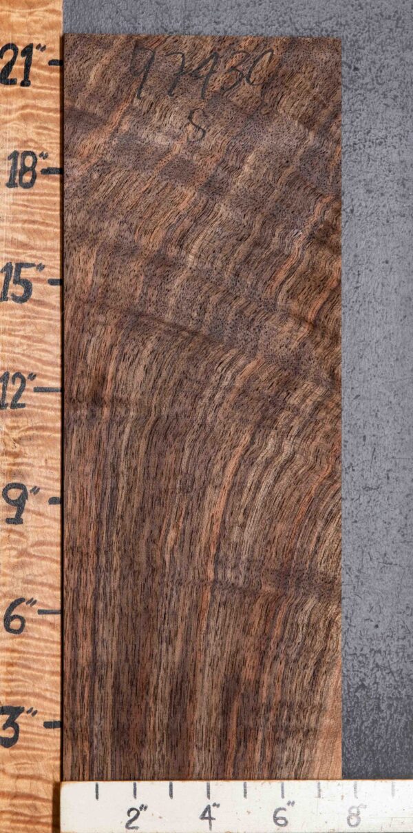 5A Block Marbled Curly Claro Walnut 7"1/2 X 21" X 1" (NWT-9743C)