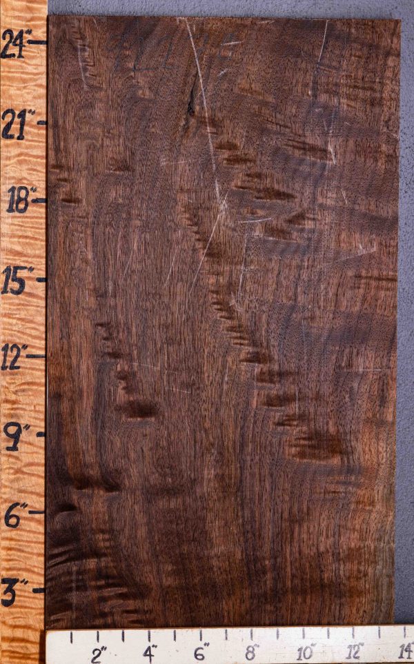 5A Curly Marbled Claro Walnut Lumber 13"5/8 X 25" X 4/4 (NWT-9227C)