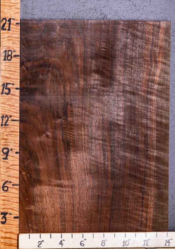 5A Curly Marbled Claro Walnut Lumber 14"1/8 X 21" X 4/4 (NWT-9228C) - Image 2