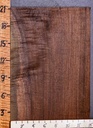 5A Curly Marbled Claro Walnut Lumber 14"1/8 X 21" X 4/4 (NWT-9229C)