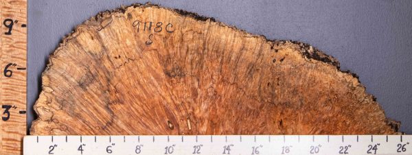 5A Burl Spalted Maple Lumber 26"1/2 X 10" X 1"1/4 (NWT-9118C)