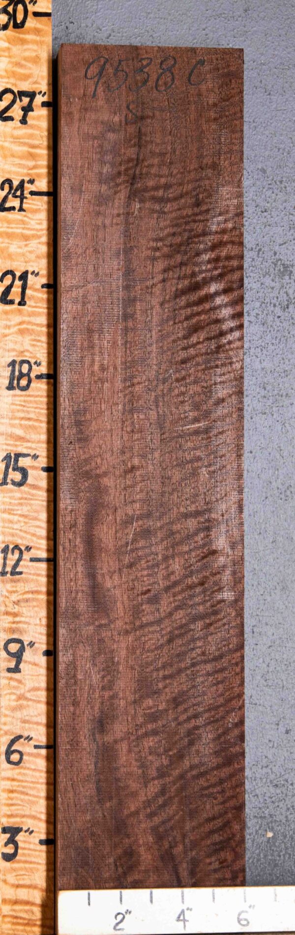 Musical Curly Marbled Claro Walnut Lumber 6" X 28" X 1"3/4 (NWT-9538C) - Image 2