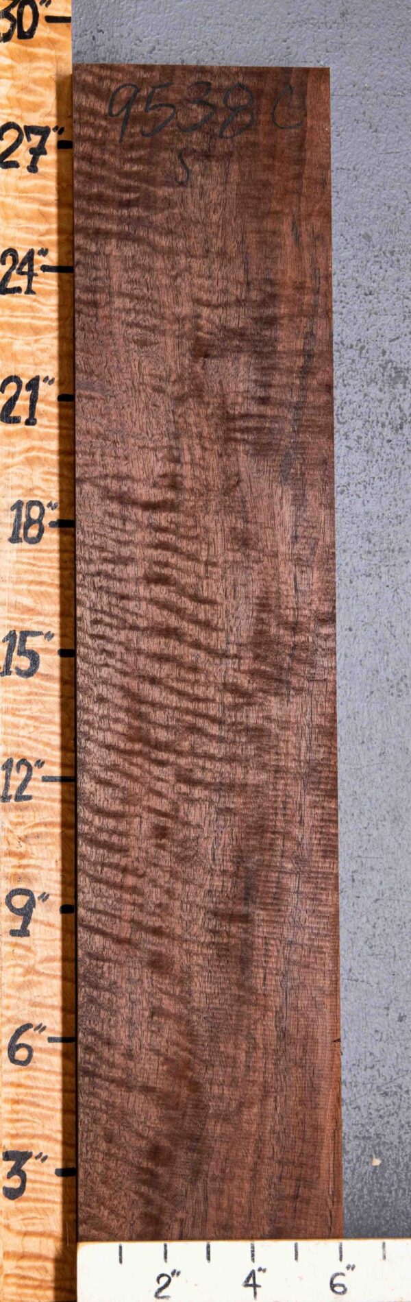 Musical Curly Marbled Claro Walnut Lumber 6" X 28" X 1"3/4 (NWT-9538C)