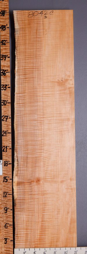 5A Curly Maple Lumber with Live Edge 11" X 48" X 8/4 (NWT-8042C)