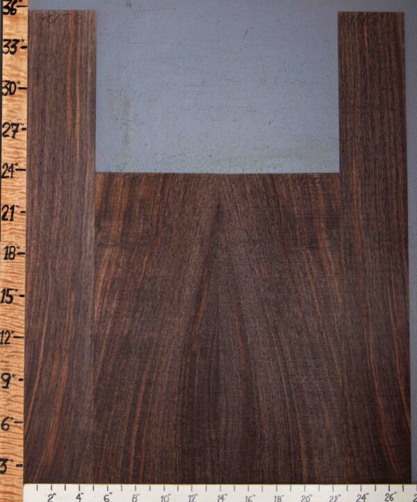 Musical Marbled Curly Claro Walnut Vertical Grain Back and Side 4 Board Set 27"3/4 X 35" X .155" (NWT-9615C) Backs: 17"3/4 X 23" X .155" Sides: 10" X 35" X .130" - Image 2