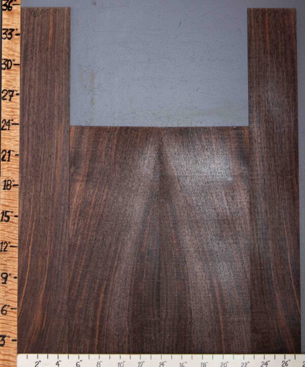 Musical Marbled Curly Claro Walnut Vertical Grain Back and Side 4 Board Set 27"3/4 X 35" X .155" (NWT-9615C) Backs: 17"3/4 X 23" X .155" Sides: 10" X 35" X .130"