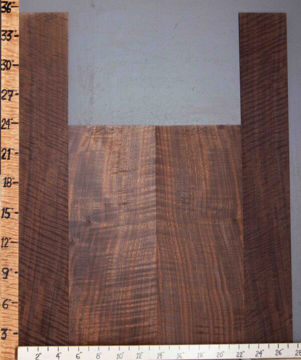 Musical Marbled Curly Claro Walnut Vertical Grain Back and Side 4 Board Set 27"3/4 X 35" X .155" (NWT-9628C) Backs: 17"3/4 X 23" X .155" Sides: 10" X 35" X .130" - Image 2