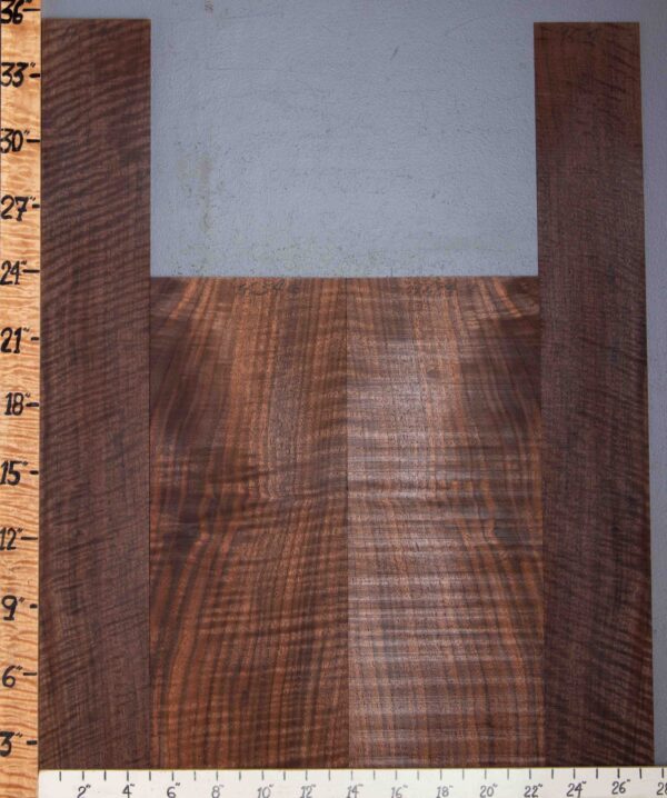 Musical Marbled Curly Claro Walnut Vertical Grain Back and Side 4 Board Set 27"3/4 X 35" X .155" (NWT-9634C) Backs: 17"3/4 X 23" X .155" Sides: 10" X 35" X .130"