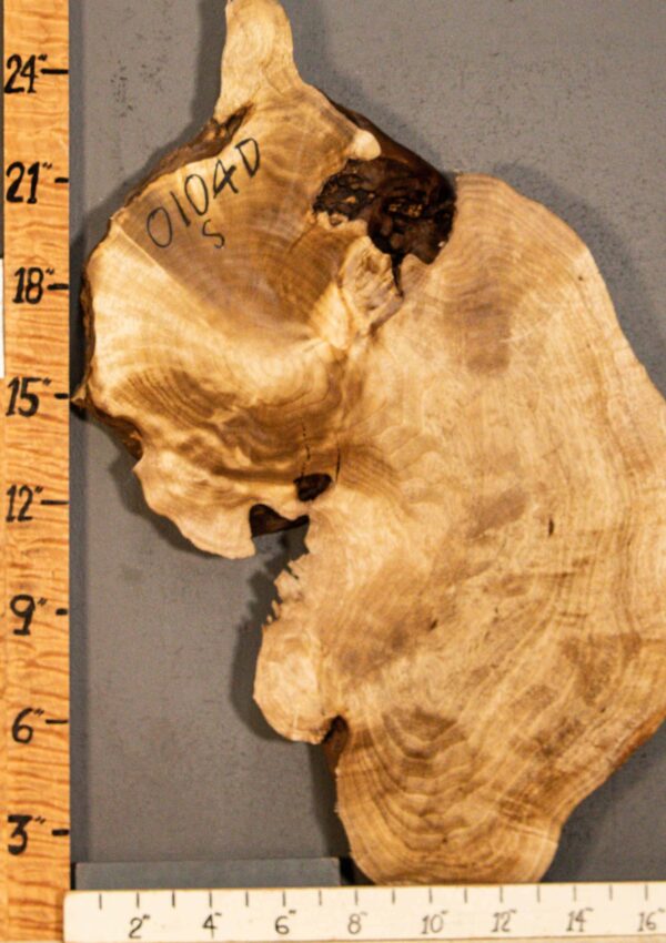 5A Burl Myrtlewood with Live Edge 15" X 22" X 1"1/2 (NWT-0104D) - Image 3