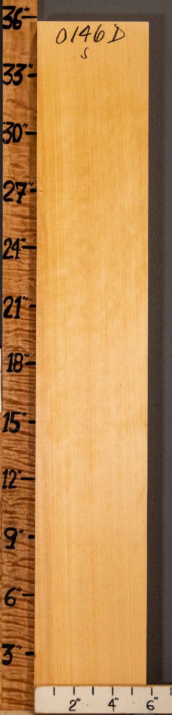 5A Block Old Growth Port Orford White Cedar Vertical Grain 5"3/4 X 35" X 1"3/4 (NWT-0146D)