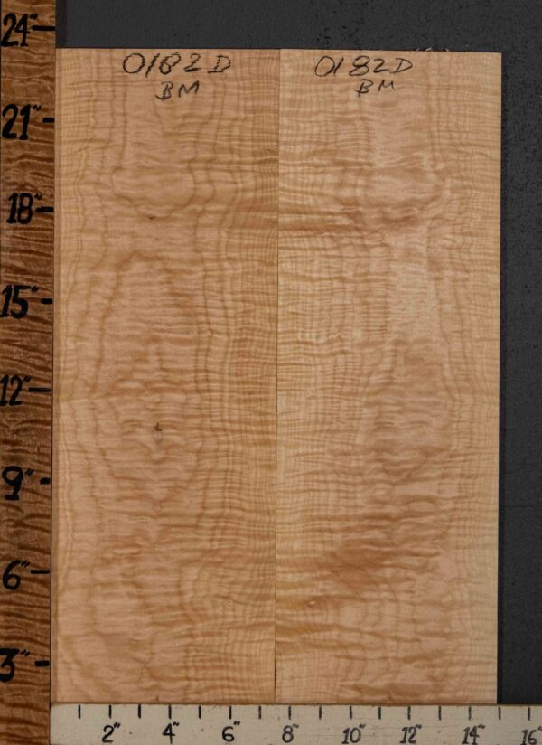 Musical Microlumber Curly Maple Bookmatch 15" X 23" X 1/4" (NWT-0182D)