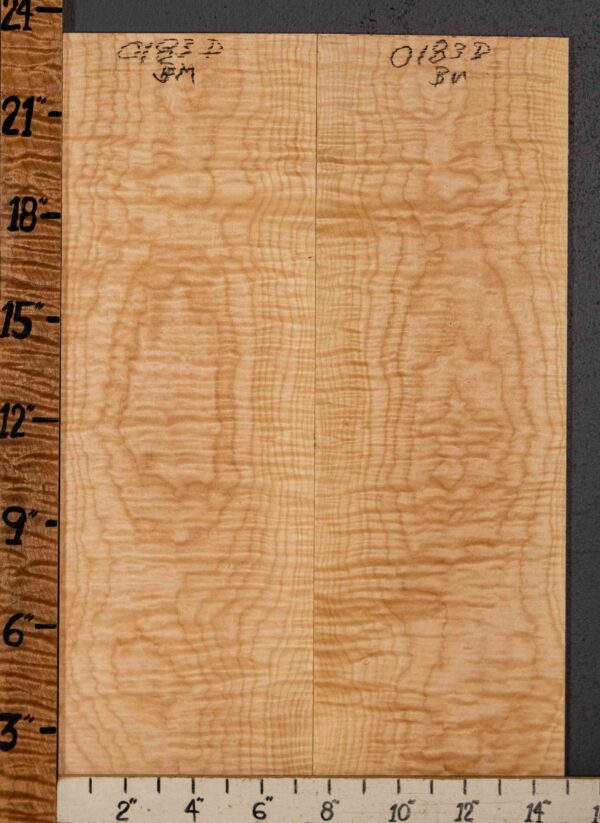 Musical Microlumber Curly Maple Bookmatch 15" X 23" X 1/4" (NWT-0183D) - Image 2