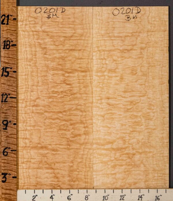 Musical Microlumber Quilted Maple Bookmatch 17"1/4 X 22" X 1/4" (NWT-0201D) - Image 2