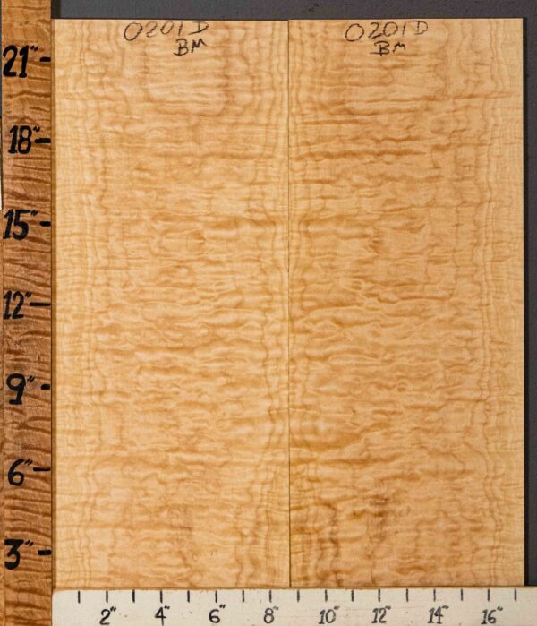 Musical Microlumber Quilted Maple Bookmatch 17"1/4 X 22" X 1/4" (NWT-0201D)