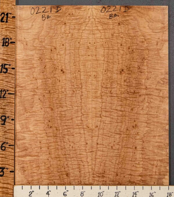 Musical Microlumber Quilted Maple Bookmatch 18" X 22" X 1/4" (NWT-0221D)