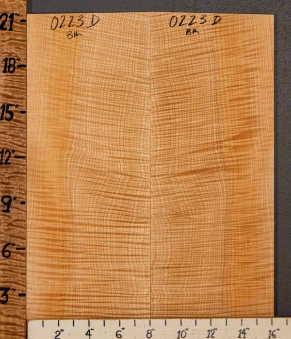 Musical Microlumber Curly Maple Vertical Grain Bookmatch 16"3/4 X 21" X 1/4" (NWT-0223D) - Image 2