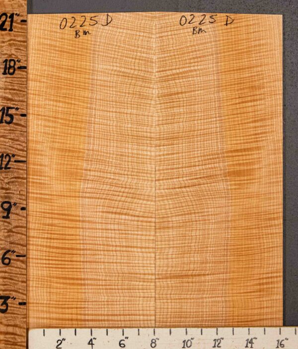 Musical Microlumber Curly Maple Vertical Grain Bookmatch 16"3/4 X 21" X 1/4" (NWT-0225D)