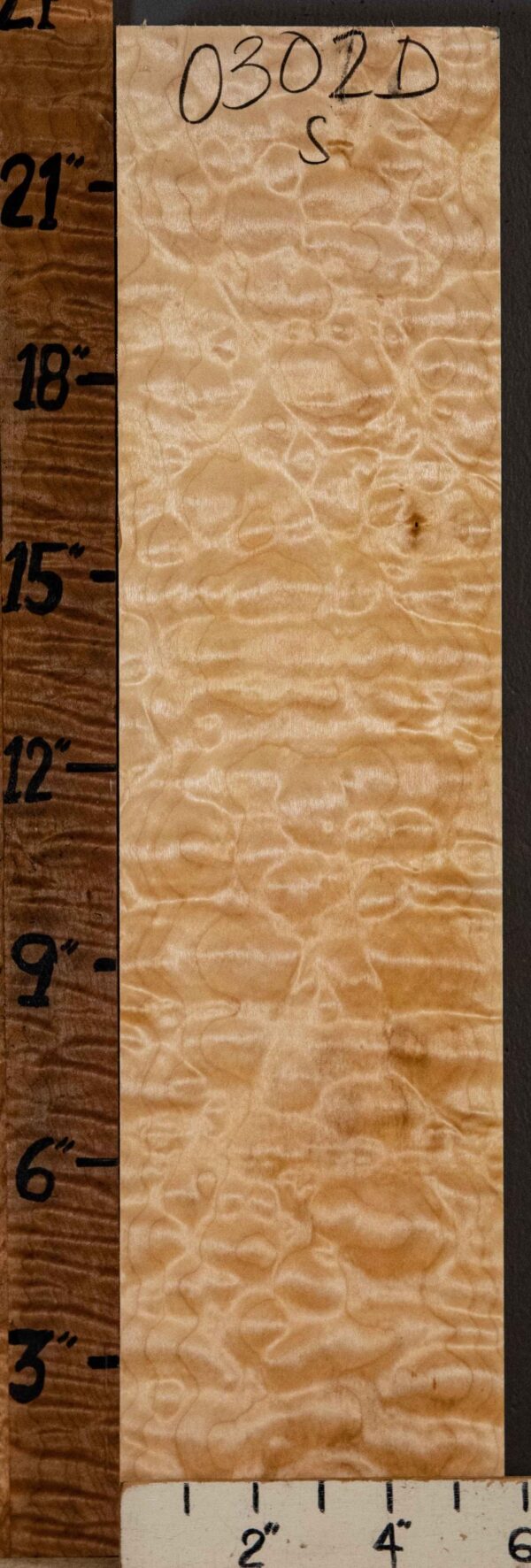 Musical Billet Quilted Maple 5"3/4 X 23" X 2"5/8 (NWT-0302D)