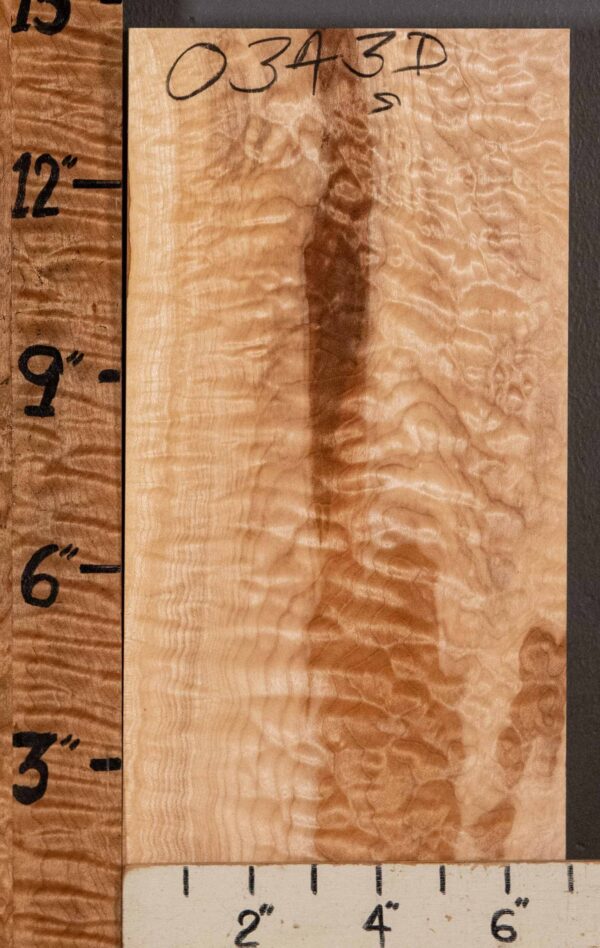 Musical Billet Spalted Quilted Maple 6"7/8 X 14" X 2"3/8 (NWT-0343D) - Image 2