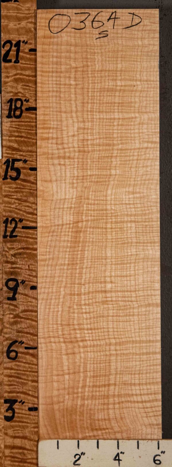 Musical Billet Curly Maple 6"1/4 X 23" X 2" (NWT-0364D)