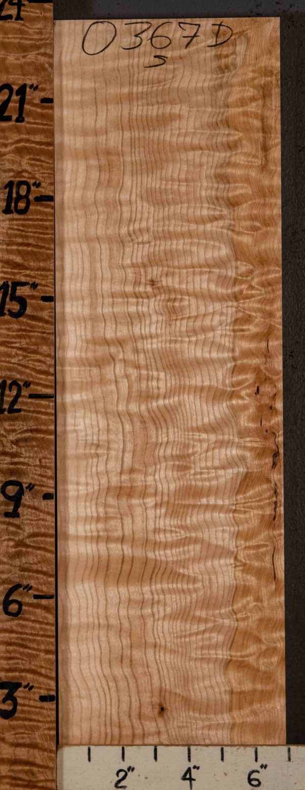 Musical Billet Curly Maple Vertical Grain 6"3/4 X 23" X 1"3/8 (NWT-0367D) - Image 2