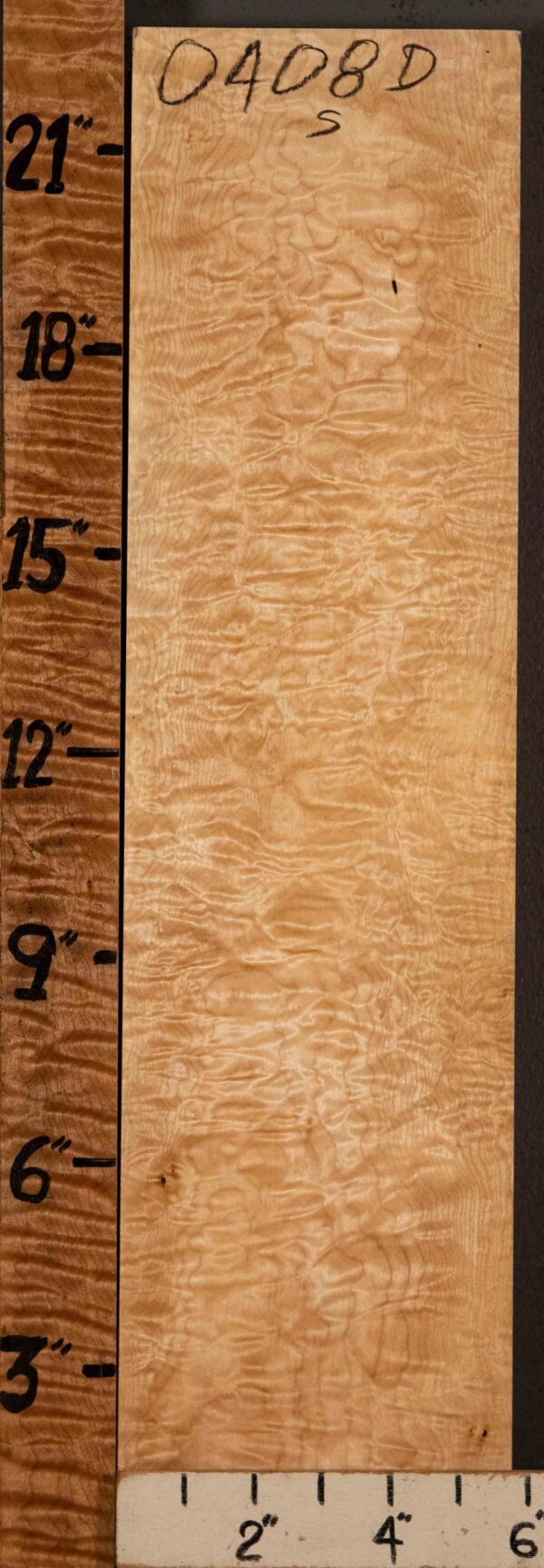 Musical Billet Quilted Maple 5"3/4 X 22" X 2"1/8 (NWT-0408D)