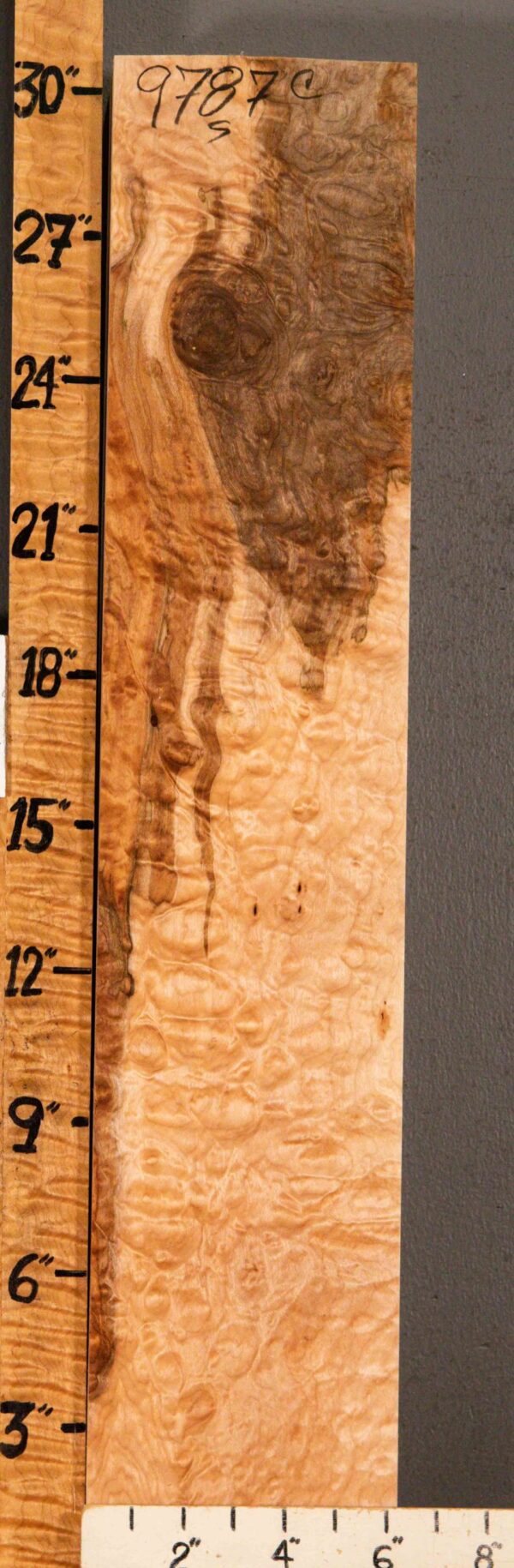 5A Block Spalted Quilted Maple 6"1/8 X 30" X 2"5/8 (NWT-9787C) - Image 2