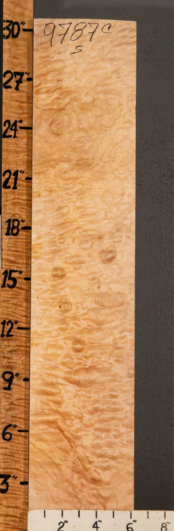 5A Block Spalted Quilted Maple 6"1/8 X 30" X 2"5/8 (NWT-9787C)