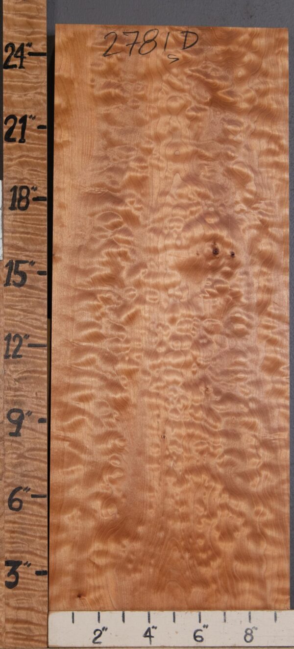 Musical Billet Quilted Maple Lumber 9"1/2 X 25" X 1"3/4 (NWT-2781D) - Image 2