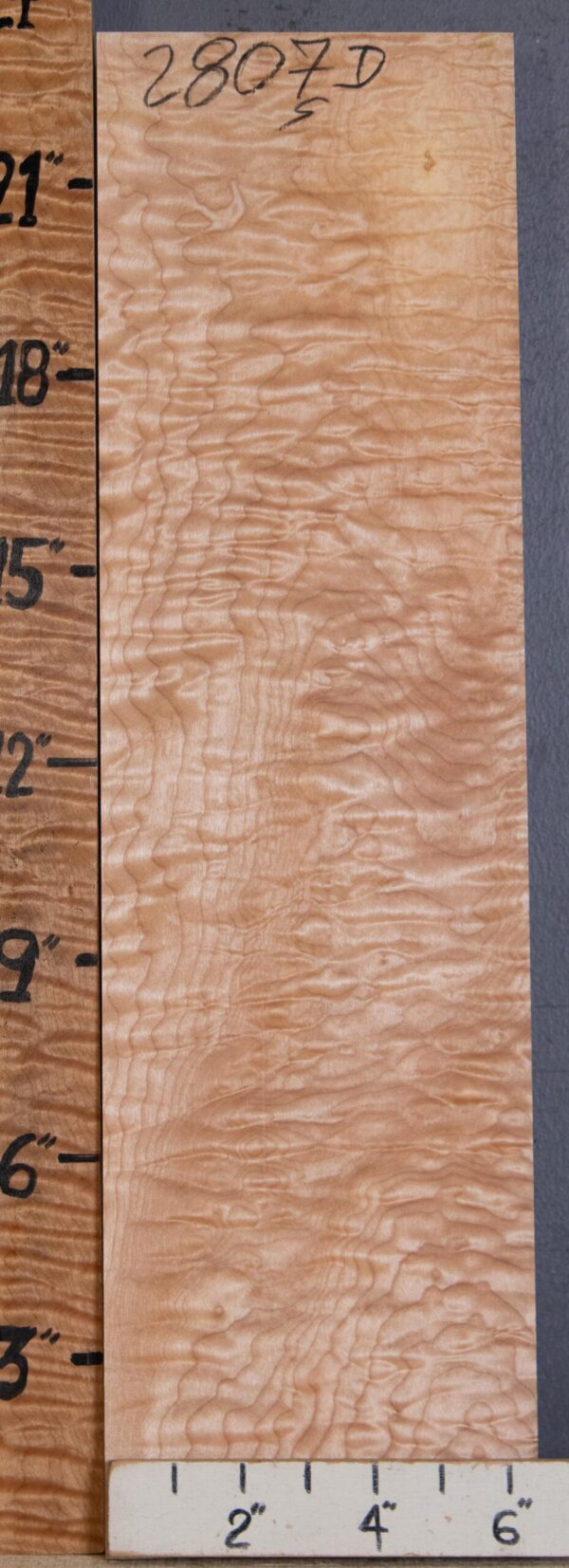 Musical Billet Quilted Maple Lumber 6"1/2 X 23" X 2"1/8 (NWT-2807D)