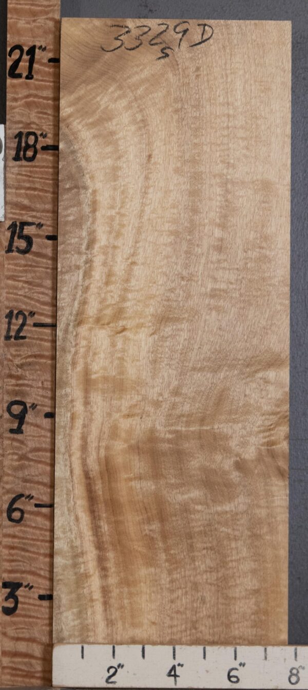 Musical Billet Curly Myrtlewood Lumber 7"3/4 X 22" X 2"1/2 (NWT-3329D)