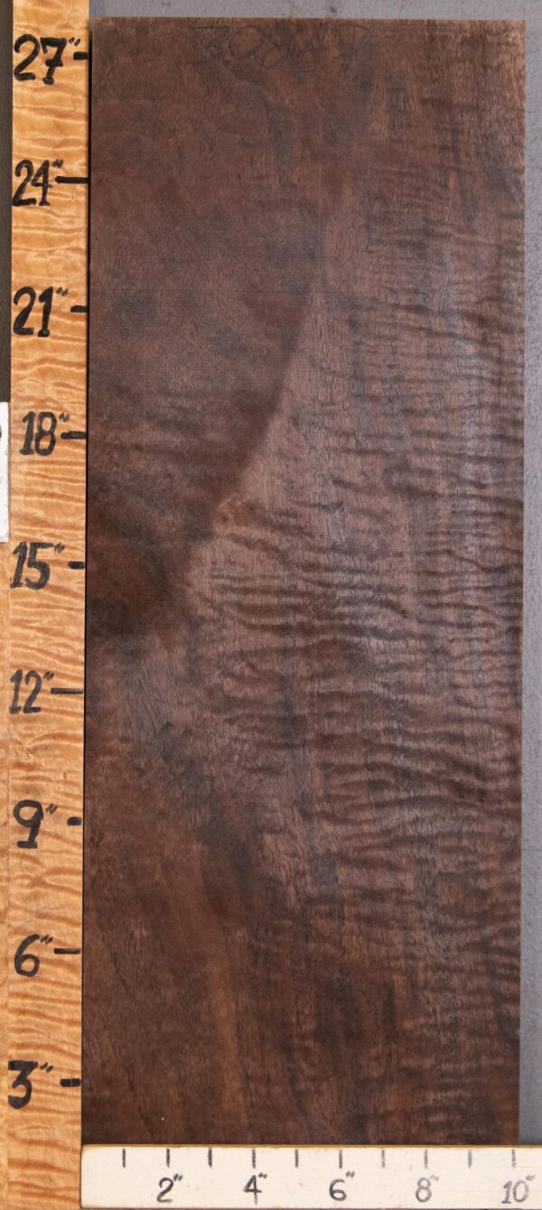 Musical Billet Curly Marbled Claro Walnut Lumber 10"1/4 X 27" X 1"5/8 (NWT-3084D) - Image 2