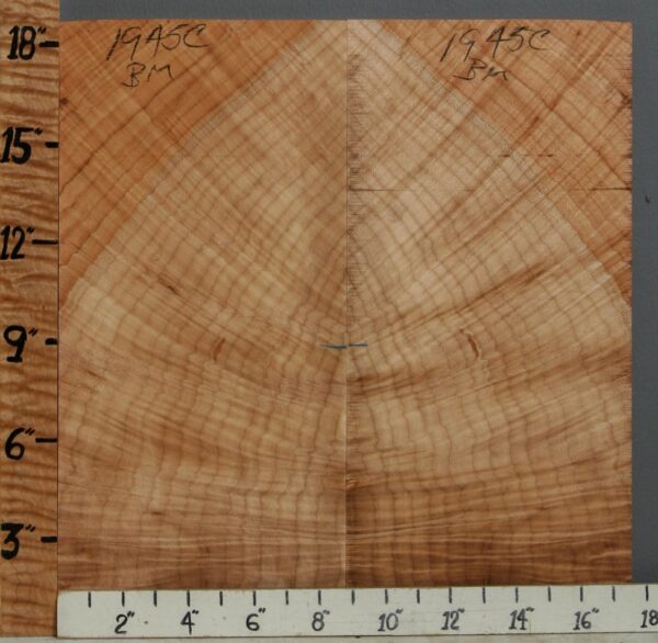 Musical Curly Maple Bookmatch 17"1/2 X 18" X 3/8 (NWT-1945C)