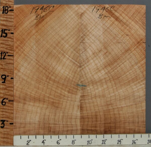 Musical Curly Maple Bookmatch 17"1/2 X 18" X 3/8 (NWT-1946C)