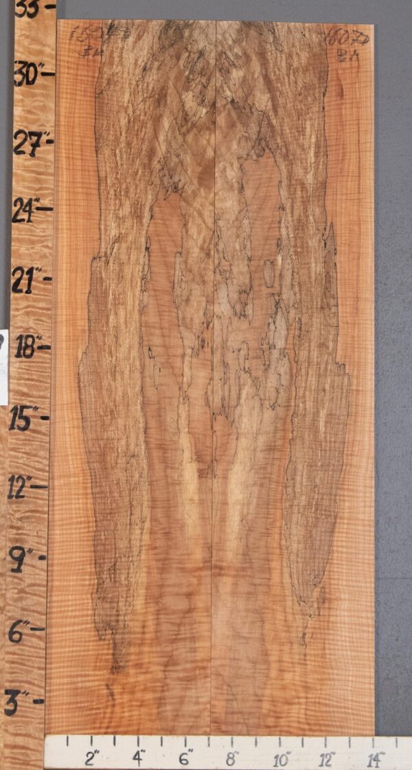 Musical Microlumber Spalted Maple Bookmatch Lumber 14" X 32" X 1/4" (NWT-1607D) - Image 2