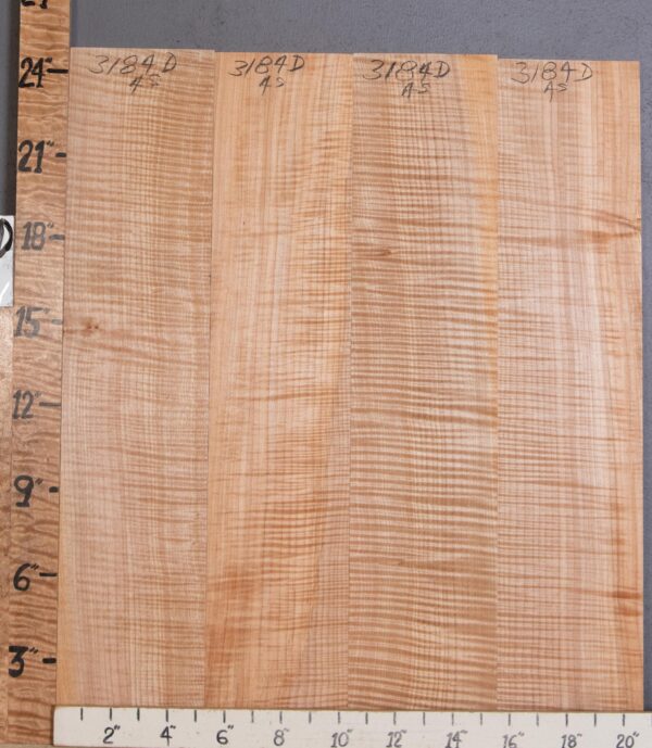 Musical Curly Maple 4 Board Set Lumber 20"3/4 X 24" X 4/4" (NWT-3184D) - Image 2