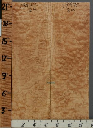 Musical Quilted Maple Bookmatch 13"1/4 X 21" X 3/8 (NWT-1947C)